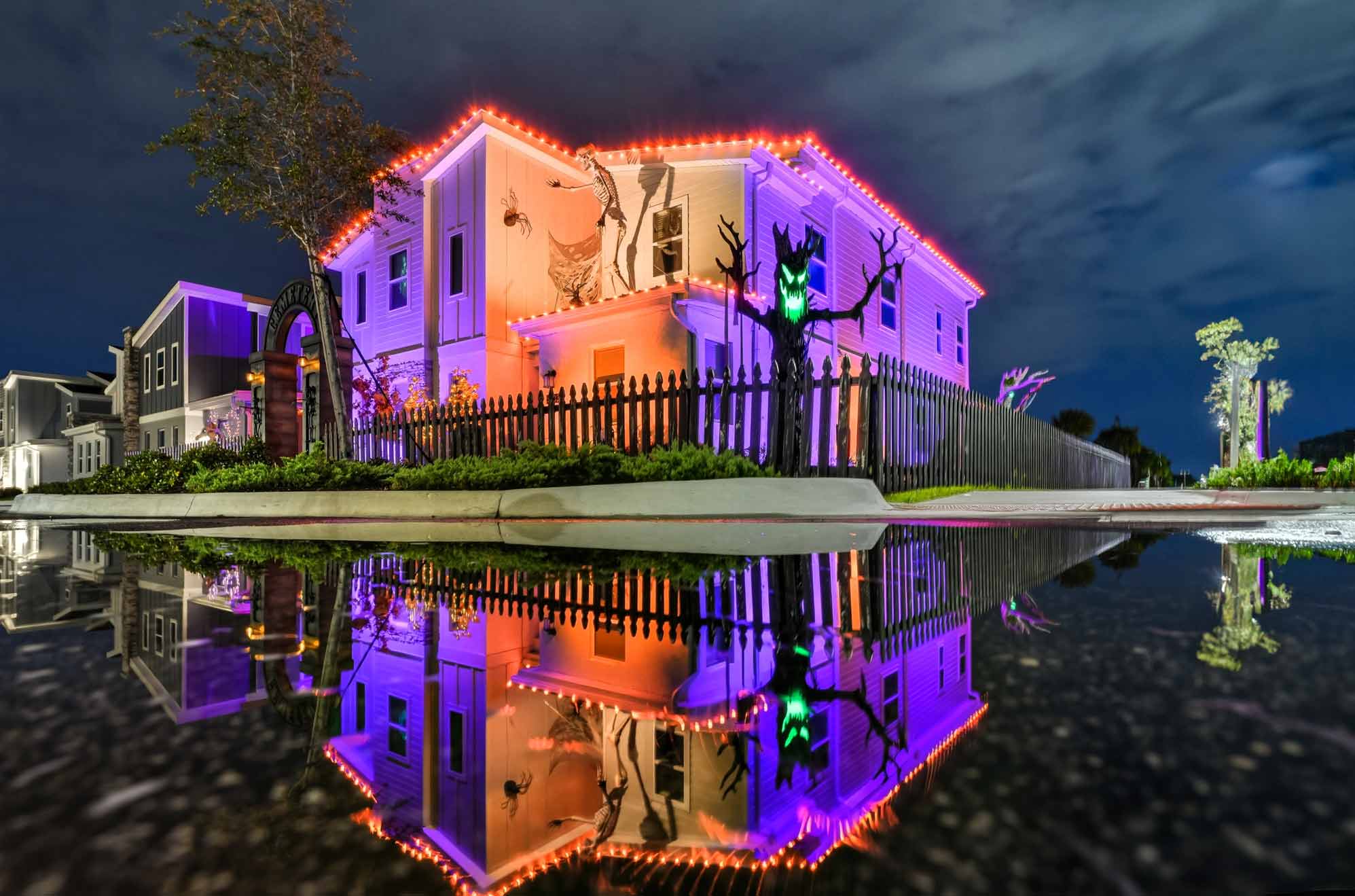 front of haunted villa