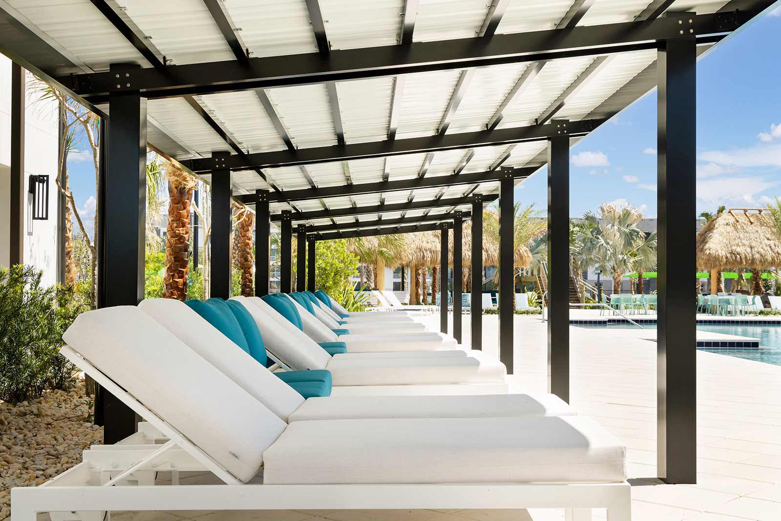 grand pool cabanas