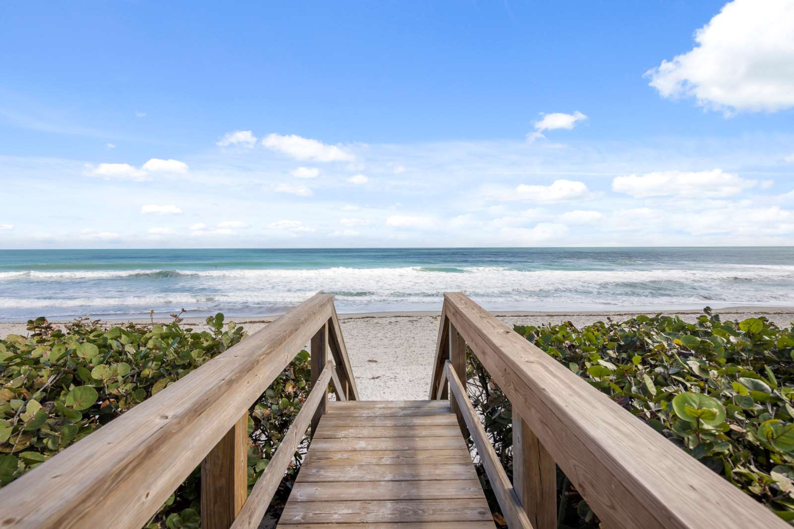 bridge with stairs to beach