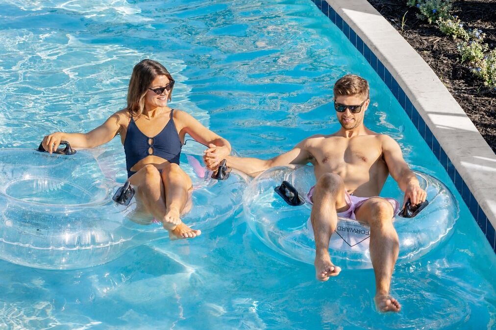 couple floating down lazy loop