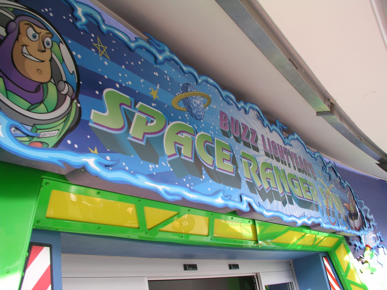 banner reading buzz lightyear space ranger spin