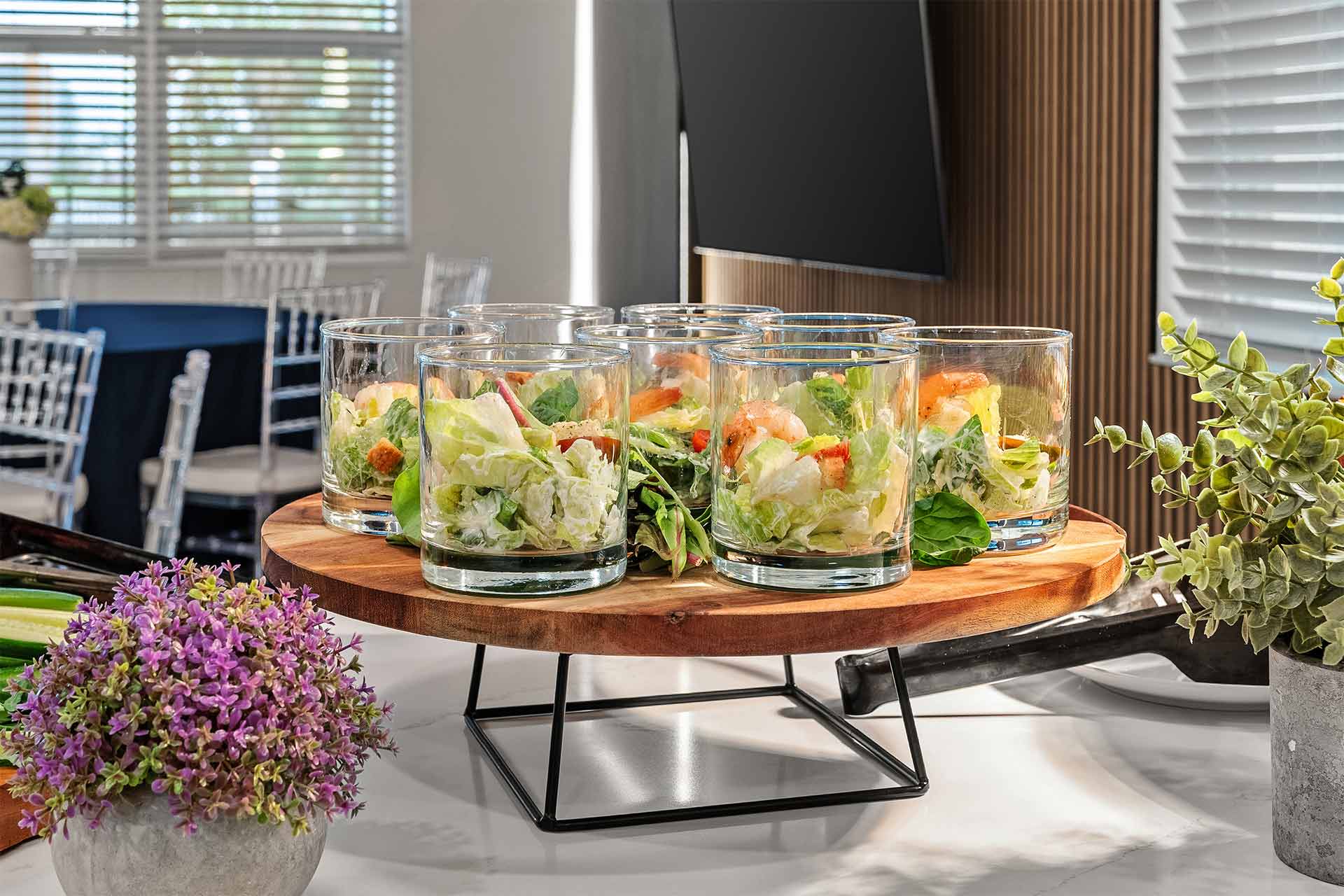 salads set up for pesach orlando at villatel orlando resort